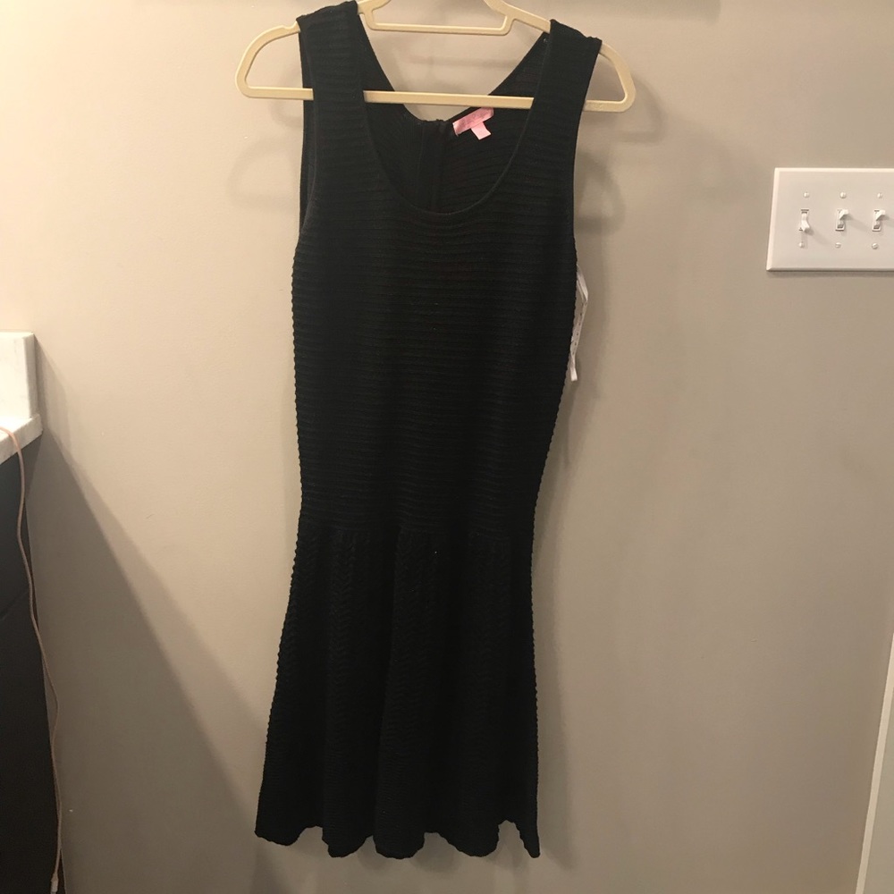 Black dress with gold detail